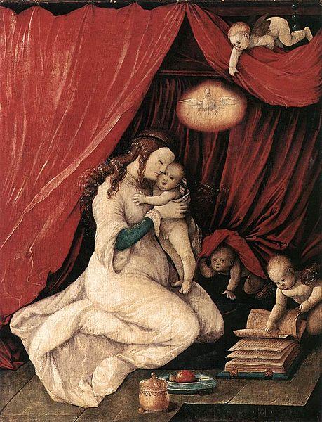 Hans Baldung Grien Virgin and Child in a Room oil painting image